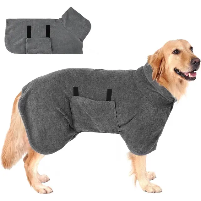 Dog bathrobe - Pet bath towel - Bathrobes for pets - Dog drying coat…, XS / Medium