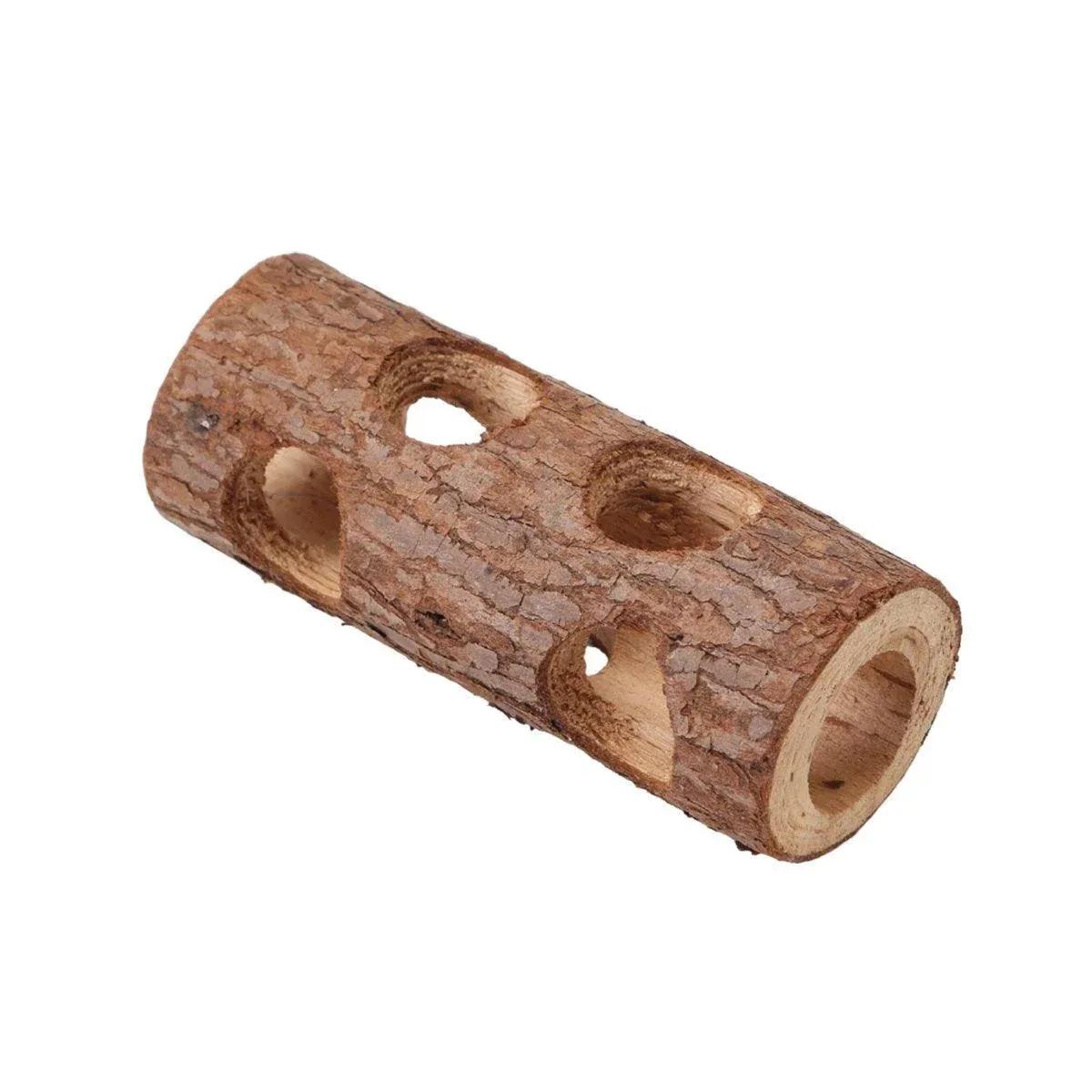 Solid Wood Hamster Pipe Rabbit Chew Toy Tree Cylinder Cross Border Pet Supplies image 2