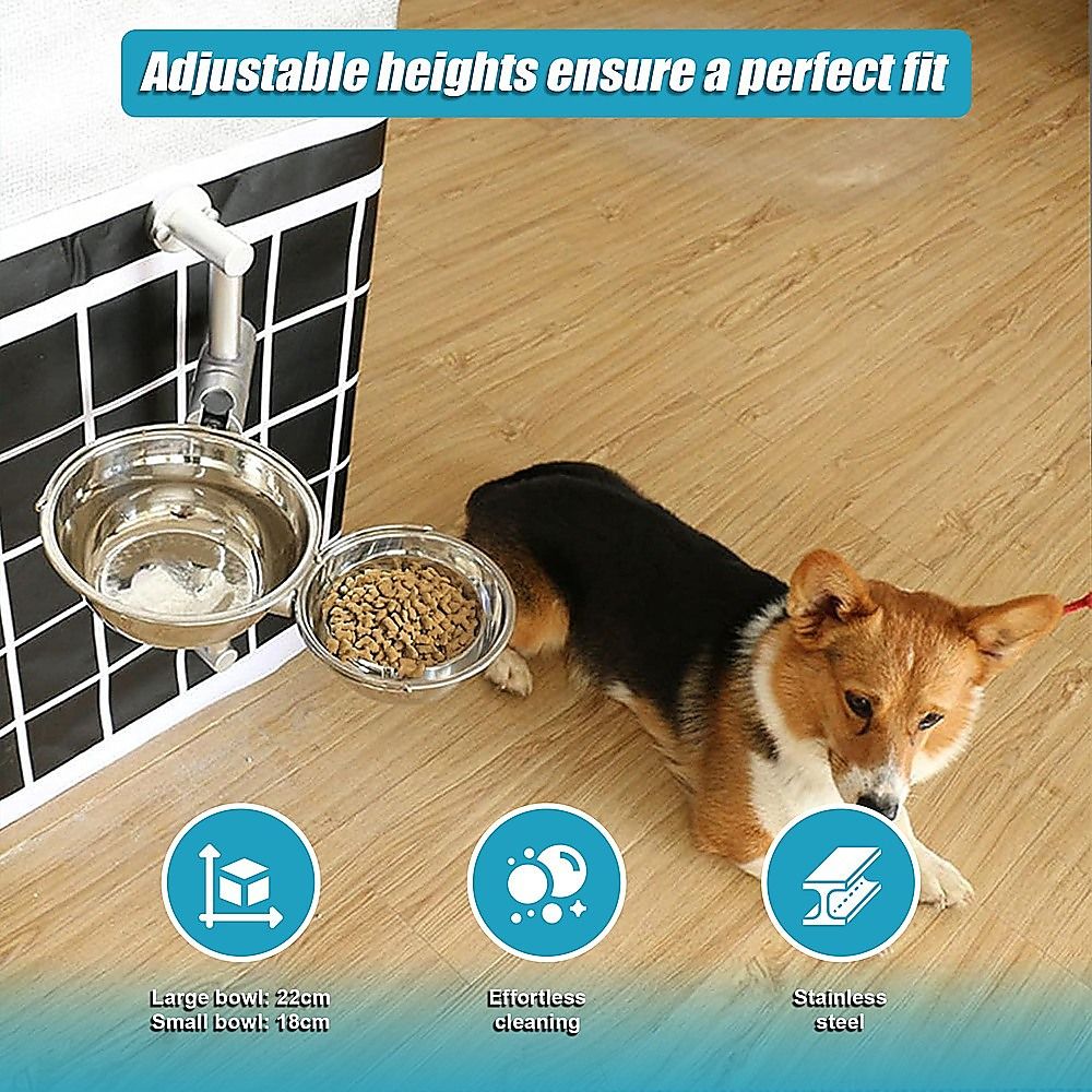 Wall Mounted Dog Bowl Adjustable Height Pet Feeder For Easy Feeding image 4