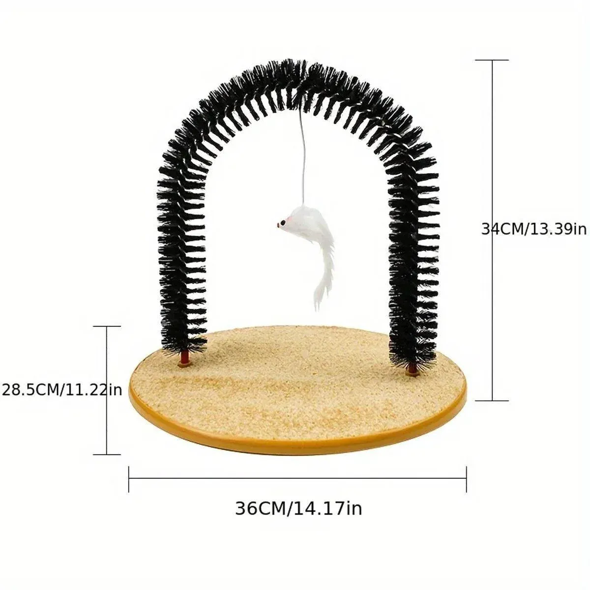 Arch Cat Scrub Brush Pet Grooming Toy Self Groomer Tickle Device for Cats image 3
