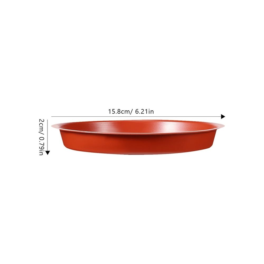 10Pcs Plastic Plant Plates to Catch Water for Indoor Planters Red Round Tray image 2