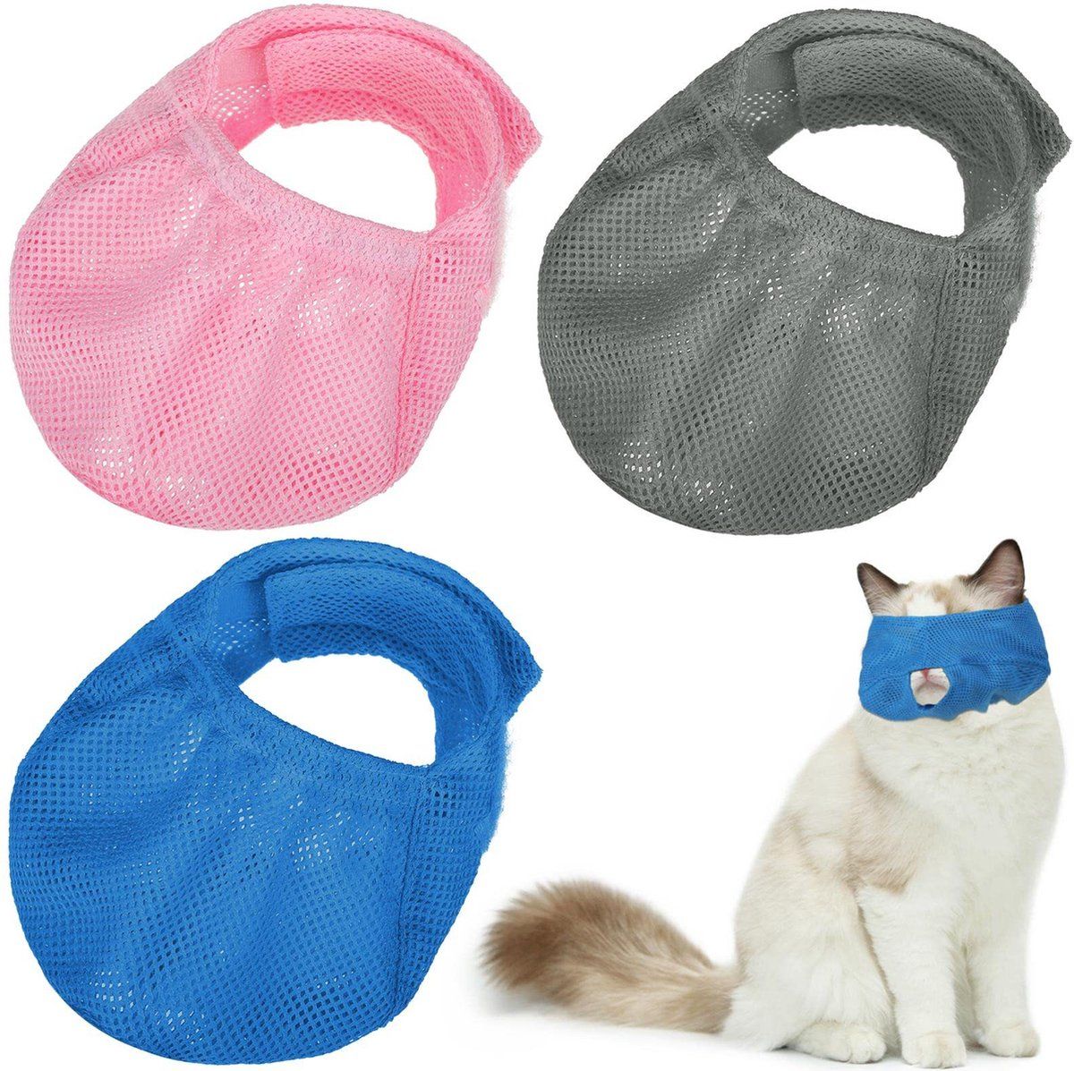 6 Piece Nylon Cat Muzzle Set, L image 2