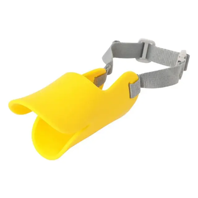Comfortable Silicone Dog Muzzle Anti-Bite Soft Duck Muzzle Pet Training Supplies - M