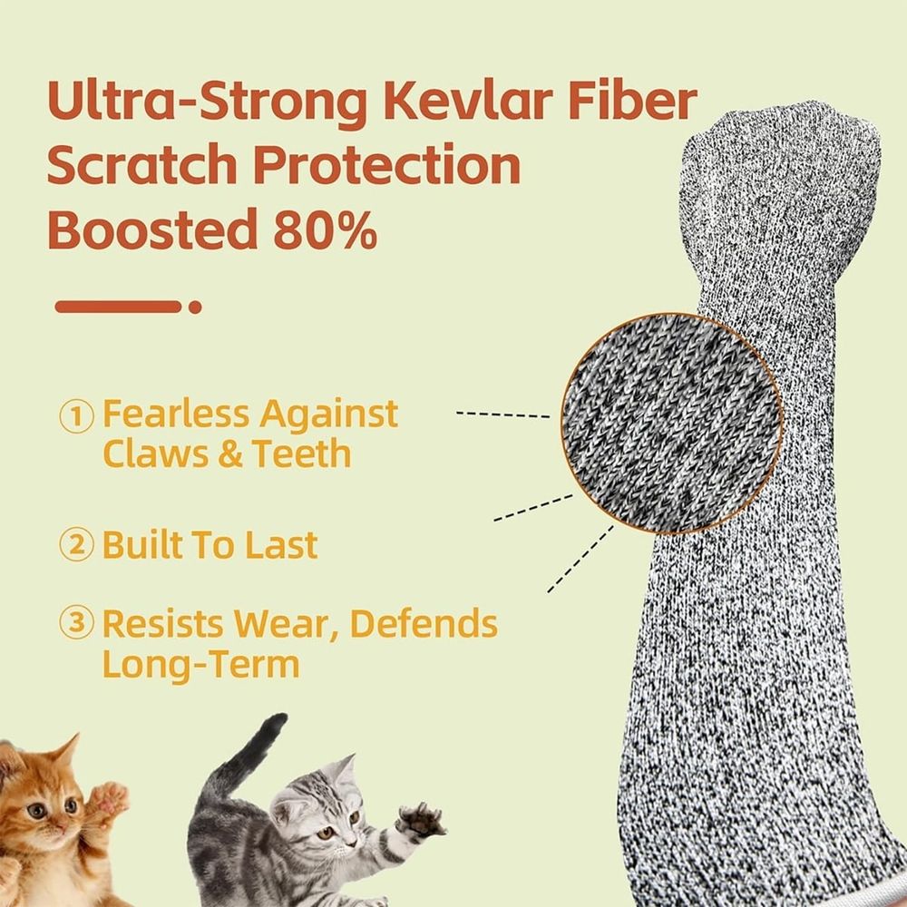 Pet Care Gloves Long Cat Grooming Arm Anti Scratch And Anti Protective Suitable for… image 4